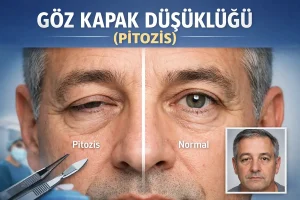 Göz Kapak Düşüklüğü (Pitozis) – Erişkin Örneği