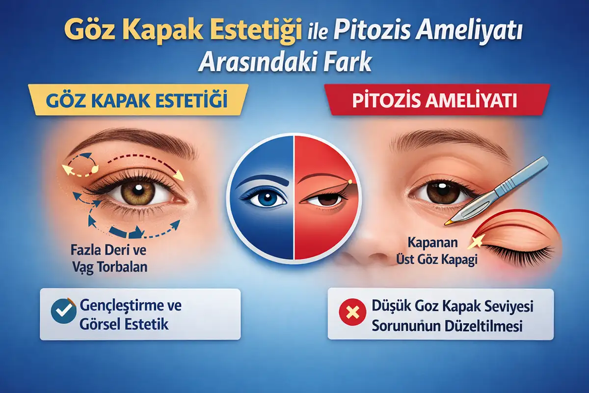 Göz Kapak Estetiği ile Pitozis Ameliyatı Arasındaki Fark Nedir?