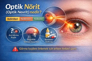 Optik nörit nedir, belirtileri, nedenleri ve tedavisi; ani görme kaybı, renkleri soluk görme ve ağrı