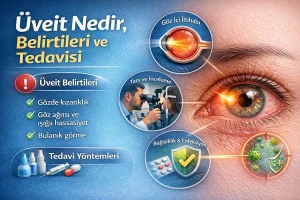 Üveit nedir, belirtileri ve tedavisi, göz kızarıklığı ve görme azalması