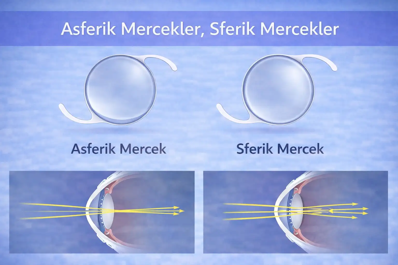 Asferik ve Sferik Mercek Dizaynı: Kontrast ve Optik Aberasyonlar